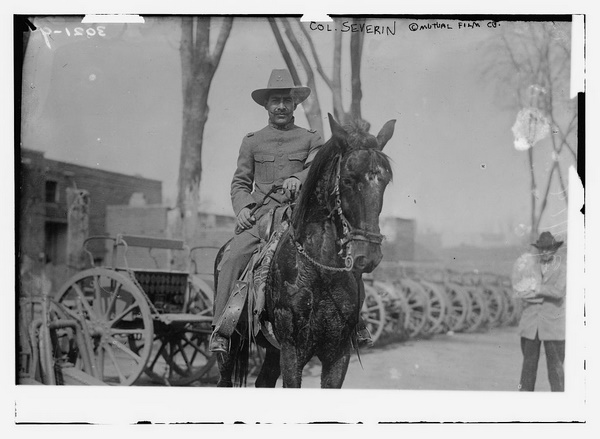 Colonel mounted on his horse